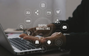 Marketing team choosing between digital marketing channels