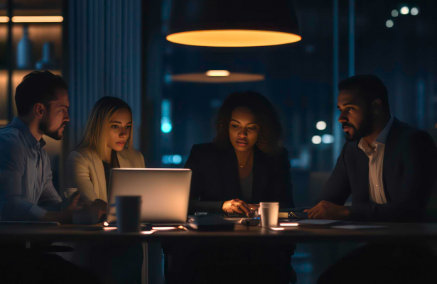 Organic social media strategy meeting